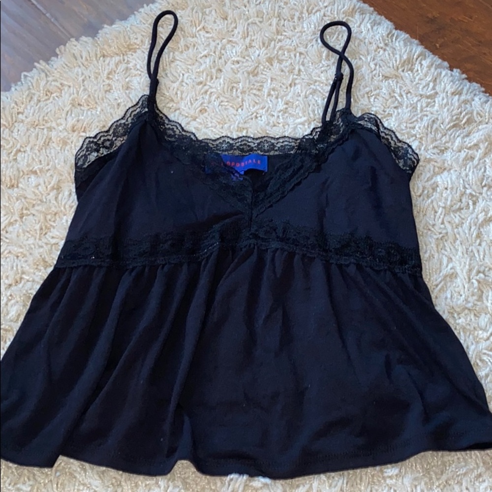Black Lace Edged Cami